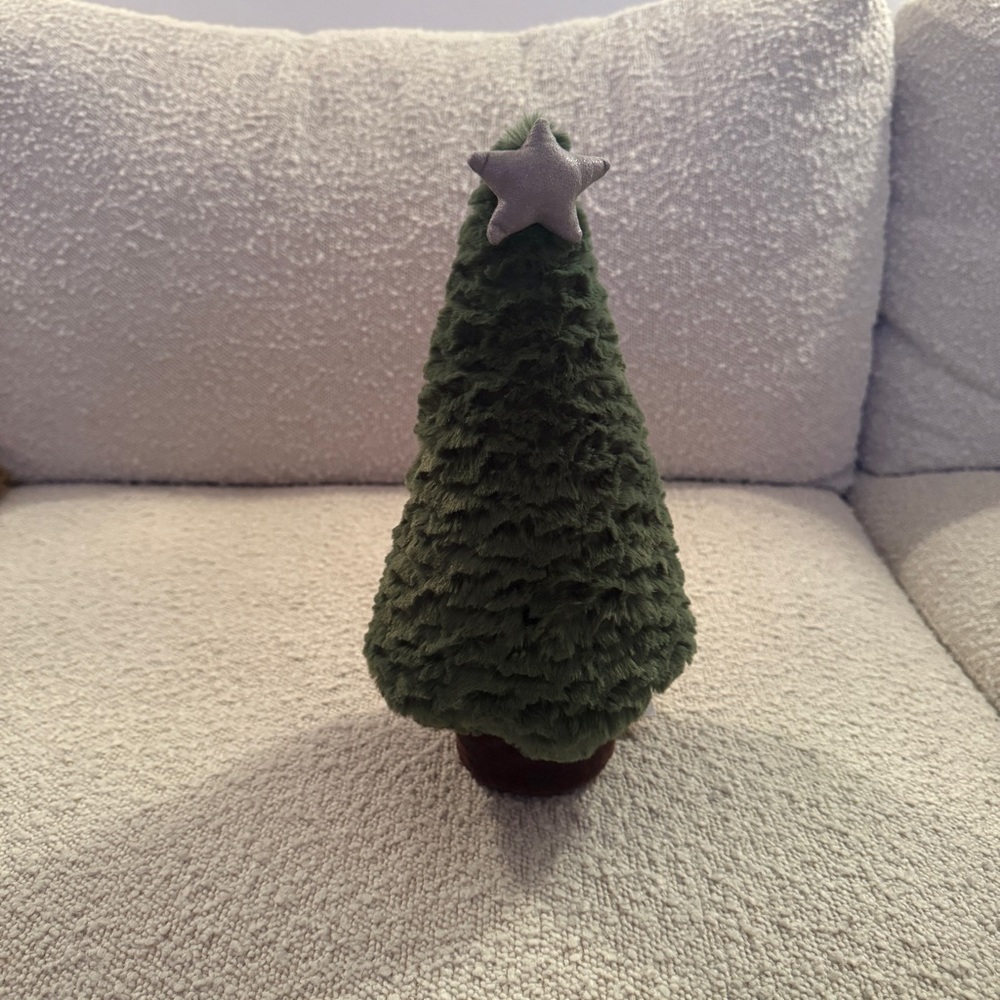 Green Plush Holiday Tree with Star Topper
